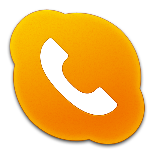 Skype Phone Orange Icon 512x512 png